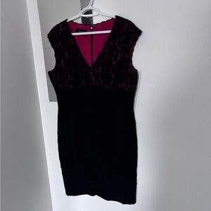 Jones New York Black and Red Lace Dress